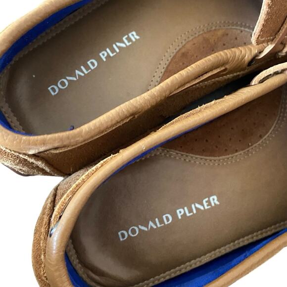 Donald Pliner Dade Suede Cognac Brown Driver Loafer Shoes size 11 - Picture 4 of 10